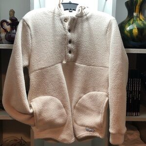 Muttonhead Cozy Cream Pullover Button-Up Hoodie